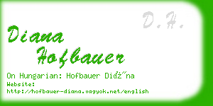 diana hofbauer business card